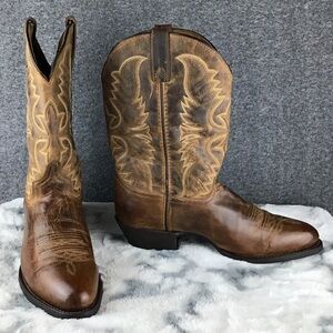 Laredo Men's Brown Leather Western Cowboy Boots Size 11.5 D